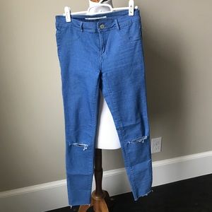 Zara blue denim skinny jeans